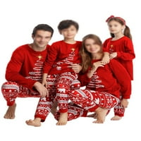 Glookwis мама татко дете еластична талия съвпадение на семейството пижами комплект шезлонги pj Комплекти меки Xmas pjs нощни дрехи