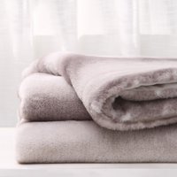 Печатно хвърляне на козина Fau, леко плюшено уютно меко одеяло, 50 60
