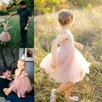 Бебешки момичета, рокля от дълъг ръкав за дълги ръкави за без ръкави за без ръкави за без ръкави, розово, розово, ， G184857