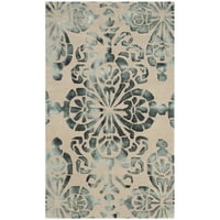 Dip Dye Beaumont Overdyed Floral Area Rug, Camel Grey, 3 '5'