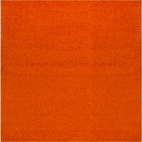 Добре изтъкана Медисън Шаг обикновен модерен твърд оранжев дебел шаг 2 '7'3 килим за бегач