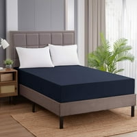 Sweet Home Collection Series Microfiber Fittive Sheet - Queen, Navy