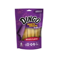 Dingo Wag'n увива пилешко месо и свинско дъвче за кучета, 8-броя