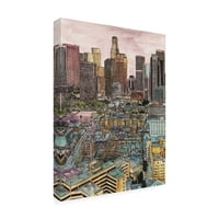 Изящно изкуство 'американски градски пейзаж Лос Анджелис' платно изкуство от Мелиса Уанг
