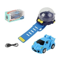 Aozowin Novelty играчка за деца Носещ часовник RC Car Mini Гъвкава акумулаторна кола, коледни подаръци за деца