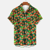 Мъжки ризи Хавай случайно летен бутон надолу отпечатани един джобни върхове Леки къси ръкави свободни жилетка блузи