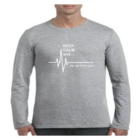 MMF - Мъжки тениски с дълъг ръкав, до размер 5xl - запазете спокойствие добре не толкова спокойно