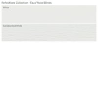 Колекция От Персонализирани Отражения, 2 Безжични Дървени Щори, Бели, 7 8 Ширина 48 Дължина
