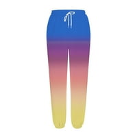 Панталони от Brglopf за жени с теглене с висока талия спортни дрехи джогинг суитчъри ежедневен градиент цветен блок суитчъне с