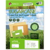 Maco, macmsl1000, етикети за доставка на захарна тръстика, кутия, бяло
