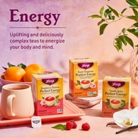 Йоги чай-малина страст перфектен енергиен чай-енергизира и поддържа фокуса - зелен и черен чай бленд с л-Теанин-съдържа кофеин-чаени