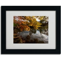 Запазена марка изобразително изкуство есен на езерото Кендал от Кърт Шафър, черна рамка