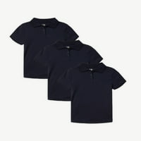 Правосъдие Момичета Униформа къс ръкав плетена Поло риза, 3-Пакет, размери