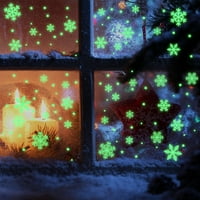 Ayyufe Luminous Sticker привличащ внимателен уникален вид пластмаса декоративен таван с снежинка флуоресцентно стикер за дома