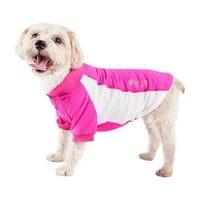 Pet Life ® Активен 'Barko Pawlo' Relax-Stretch Wick-Performance Dog Polo тениска