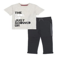 Уондър нацията бебе момче и малко дете момче тениска и панталон за мото джогинг комплект, 2-парче, размери 12м-5т