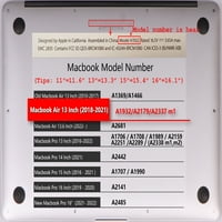 Калъф на Kaishek Hard Shell за нов MacBook Air 13 С допир ID USB Type-C Модел: A M1 A2179 A