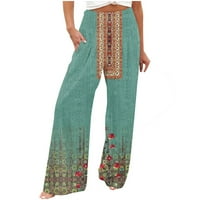 Модни женски удобни отпечатани отпечатани панталони от свободното кръстовище от развлекателни панталони йога панталони