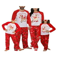 Qiylii Коледно семейство, съвпадащи пижами, комплект за карикатури за отпечатване на елен