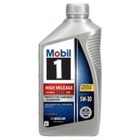Mobil 5W- Пълно синтетично моторно масло с висок пробег, QT