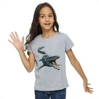 Динозавър рожден ден стилна тениска на шията на шията спокойна тениска за момче момиче размер s-xl