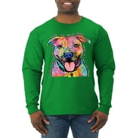 Дийн Русо Най-добър кучешки любител на кучета Мъжки риза с дълъг ръкав, Кели, 3x-голям