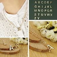 Anvazise Fashion Women Jewelry Diy Писмо висулка Линк верига чар Колие парти подарък Голд x