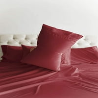 Спално бельо от CGK Unlimited Hotel Luxury Disheable & Cooling Bed Set, бургундски, кралски размер