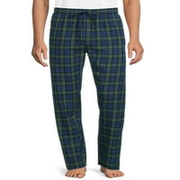 Ханес мъжки и големи мъжки памук фланел пижама панталони, 2-пакет