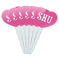 Shu Heart Love Cupcake Picks Toppers - Комплект от 6