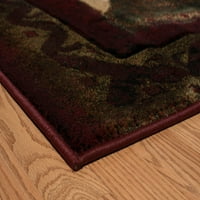 Обединени тъкачи Уаретаун Джон К. Баруни животински бургундски тъкани полипропилен област килим или бегач