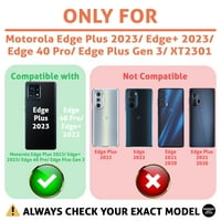 TalkingCase Slim Phone Case, съвместим за Motorola Edge Plus Edge+ Edge Pro, Sky Blue Color Print, W Glass Screen Protector, лек,