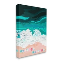 Спиеви индустрии въздушен изглед плаж чадъри крайбрежна живопис галерия Опаковано платно от печат стена изкуство