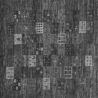 Ahgly Company Indoor Square Резюме сиви килими за съвременна зона, 5 'квадрат