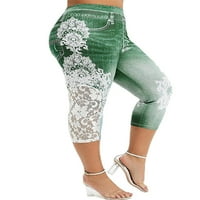 Woodlow Women Loungewear Capri Bottoms Lounge панталони Дами бохо плаж подрязани панталони Зелени 4XL