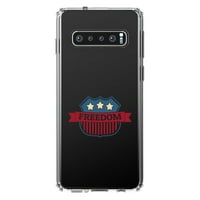 DistrentInk Clear Shockprouf Hybrid Case за Samsung Galaxy S - TPU броня акрил заден температурен протектор на екрана - USA Freedom