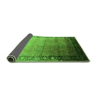 Ahgly Company Indoor Square Oriental Green Industrial Area Rugs, 4 'квадрат