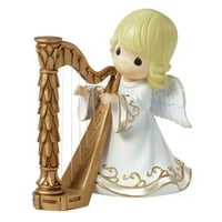 Скъпоценни моменти Ангел, който свири на арфа музика bo смола фигурка 161108