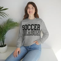 Футболен сезон суичър футболен любовник Училищен дух унизирана риза сива среда
